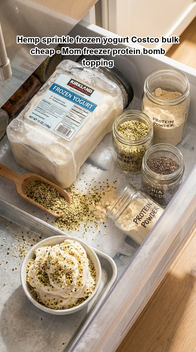 Hemp sprinkle frozen yogurt Costco bulk cheap - Mom freezer protein ...