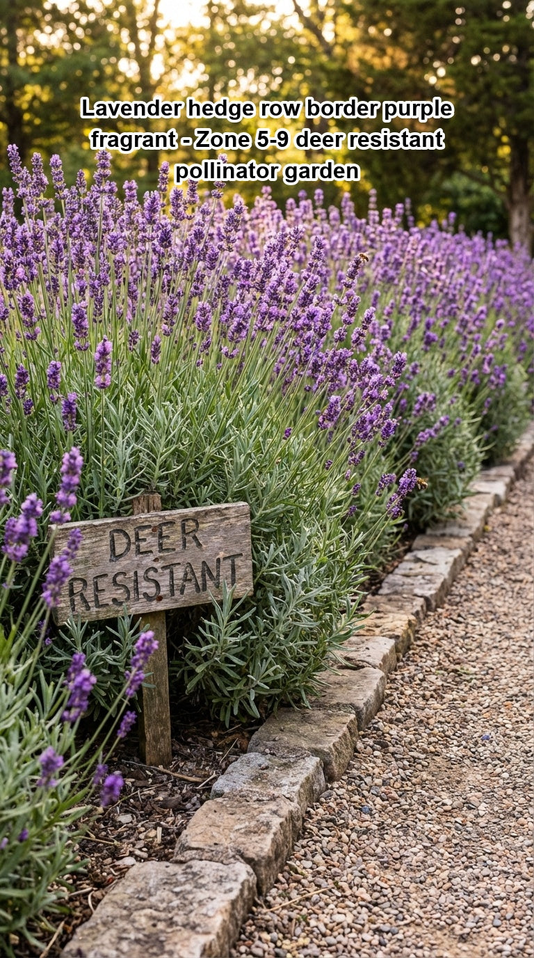 Lavender hedge row border purple fragrant - Zone 5-9 deer resistant ...