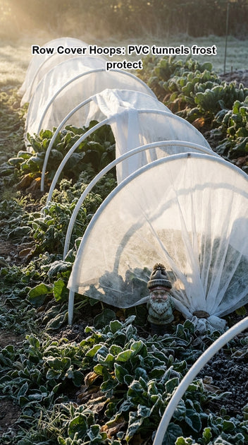 Row Cover Hoops: PVC tunnels frost protect