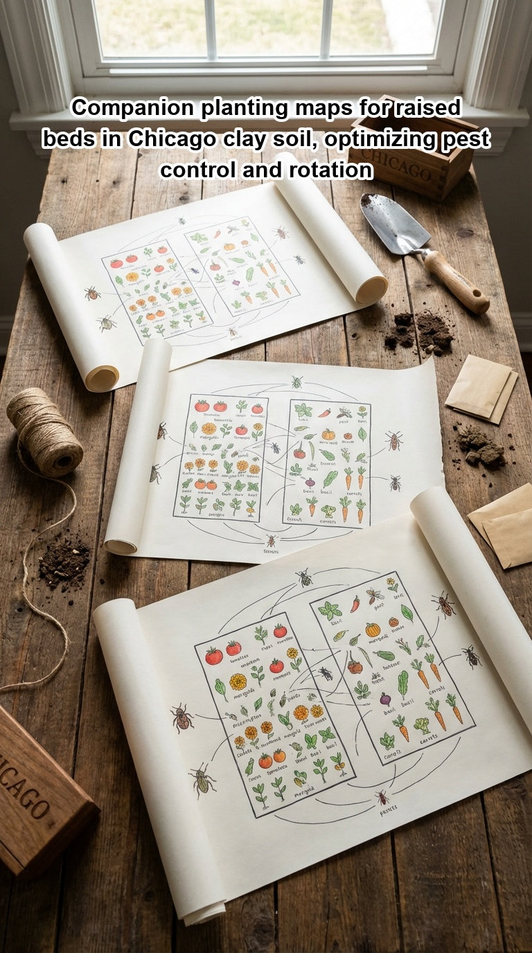 Companion planting maps for raised beds in Chicago clay soil ...