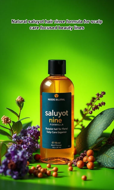 Natural saluyot hair rinse formula for scalp care focused beauty lines