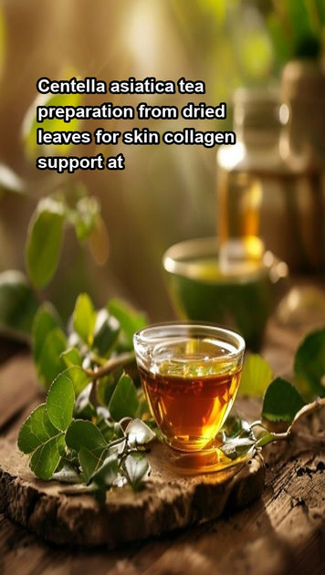 Centella asiatica tea preparation from dried leaves for skin collagen ...