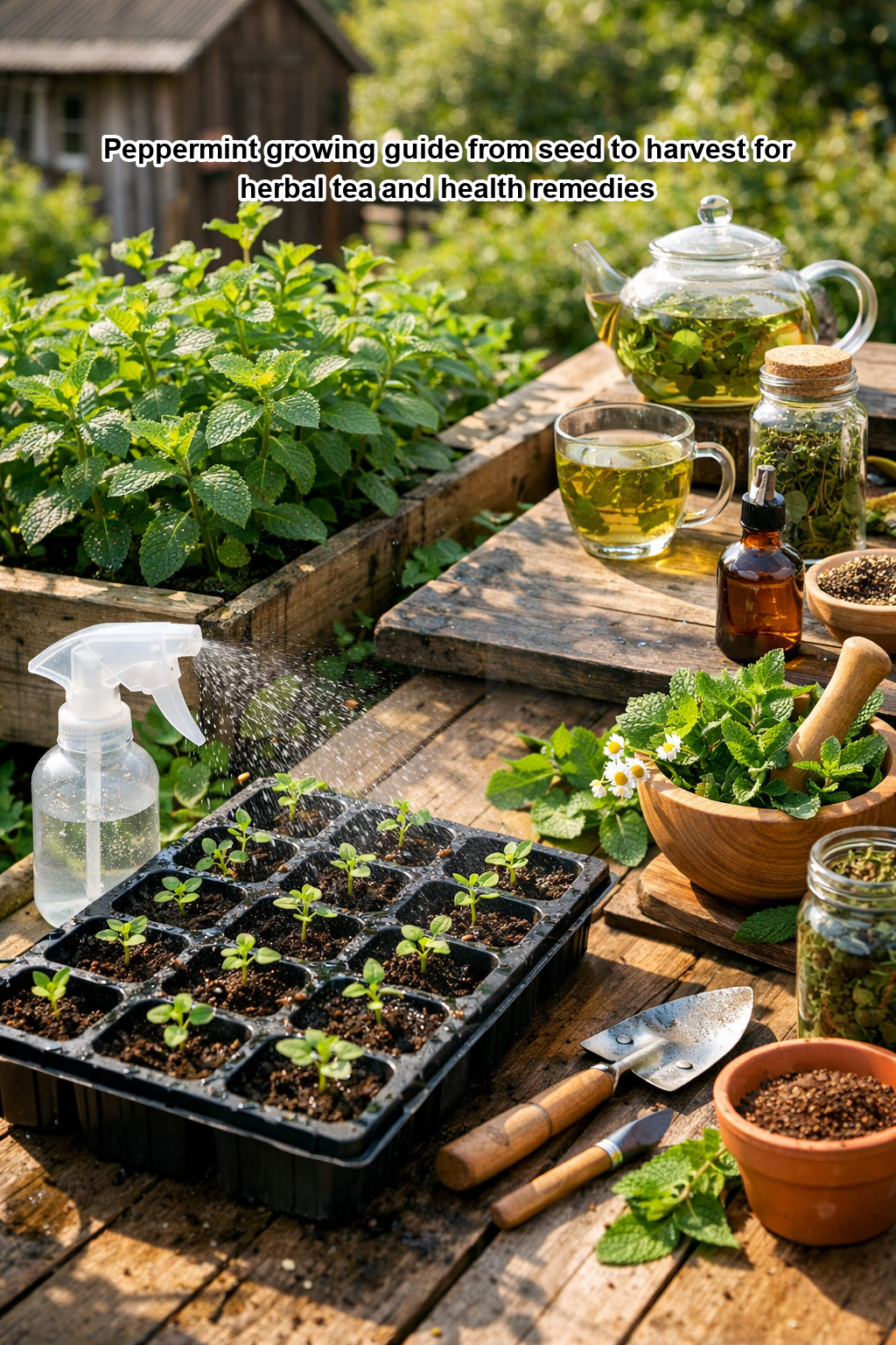 Peppermint growing guide from seed to harvest for herbal tea and health ...