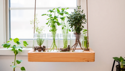 Indoor Herb Pharmacy: Turn Kitchen Scraps into a Continuous Supply with Mason‑Jar Water Propagation & DIY Self‑Watering Shelves