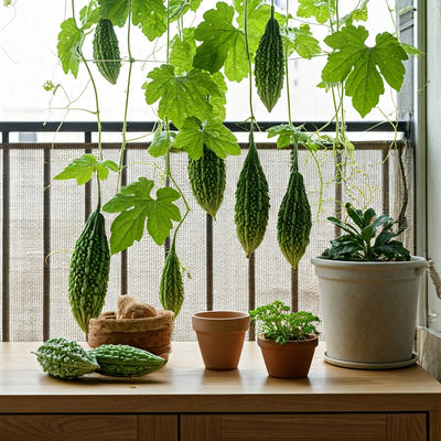 Bitter Melon Trellis Ideas: Space-Saving Designs for Small Balconies