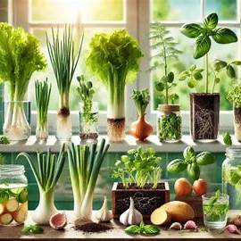 The Miraculous Magic of Regrowing Vegetables from Grocery Scraps: A Guide to Kitchen Scraps Gardening and Sustainable Living