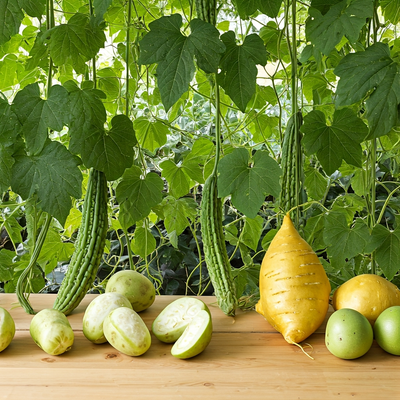 Vine Crop Trellising: Growing Bitter Melon and Jicama on the Same Frame