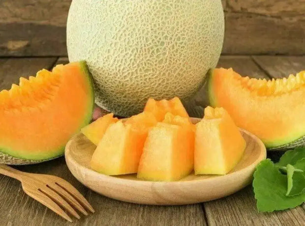 50 Seeds Jumbo Cantaloupe Seeds - Muskmelon seeds - Hales - Rock Spring Cantaloupe melon Seeds - Honeyrock Sweet Melon Fruit Seed - Spanspek Tuscan - Honey Rock Melon seeds - Heirloom Non-GMO - The Rike Inc