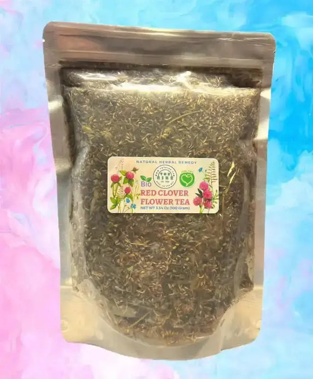 Whole Red Clover Flower Tea Trifolium pratense Herbal Tea 100 Gram red clover blossom tea Herb Detox tea, loose leaf tea, cleans liver, pancreas and gallbladder - The Rike Inc