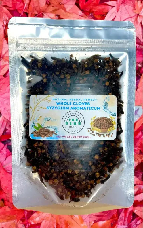 Whole Cloves Syzygium Aromaticum dried flower bud organic Herbal Tea Hand Picked Perfect for Cooking, Smoothies, Lattes & Tea herbal medicine for Antioxidants, Skin Health, Weight Loss, Stress Relief - 100 gram - The Rike Inc