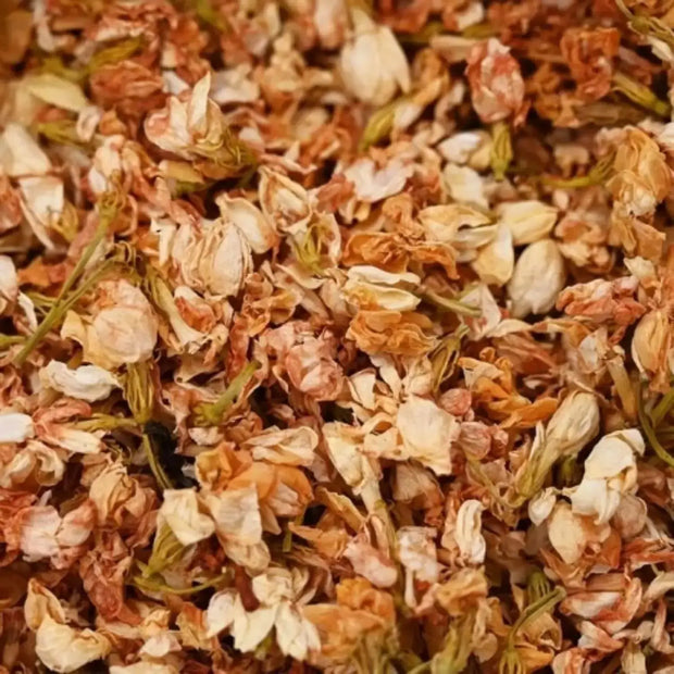 100-gram - Dried Jasmin Buds Herbal Tea - White Jasmine/Jasminum Flower Buds Dry for Making Tea | Jasminum Blossoms, Arabian Jasmine to Brew A Unique Tea Flavor