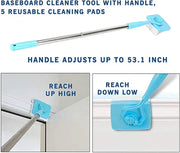 Baseboard Buddy Retractable Household Universal Cleaning Brush Mop Teal Simba