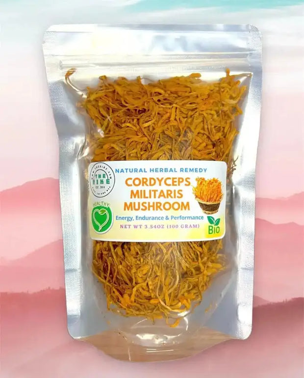 The Rike 100 Gram Dried Mushroom Cordyceps Militaris Fungus Chong Cao Hua Whole Real Authentic Organically Grown Herb Cordyceps Flower Herbal Tea Jin Chong Cao Mushroom - The Rike Inc