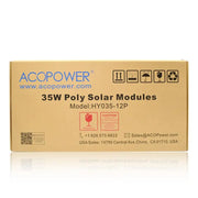 ACOPower 35 Watts Polycrystalline Solar Panel Module for 12 Volt Fuchsia Rose