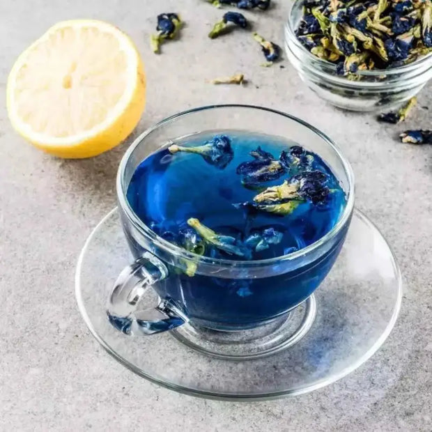 100 Gram Dried Butterfly Pea Flower Herbal Tea (Clitoria Ternatea Pigeonwings Blue Pea) - Butterfly Pea Cordofan Tea Or Darwin Pea Flower Tea - The Rike The Rike