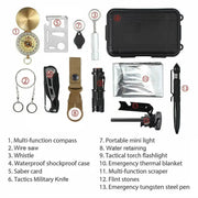 14 in 1 Outdoor Emergency Survival And Safety Gear Kit Camping Salmon Lucky