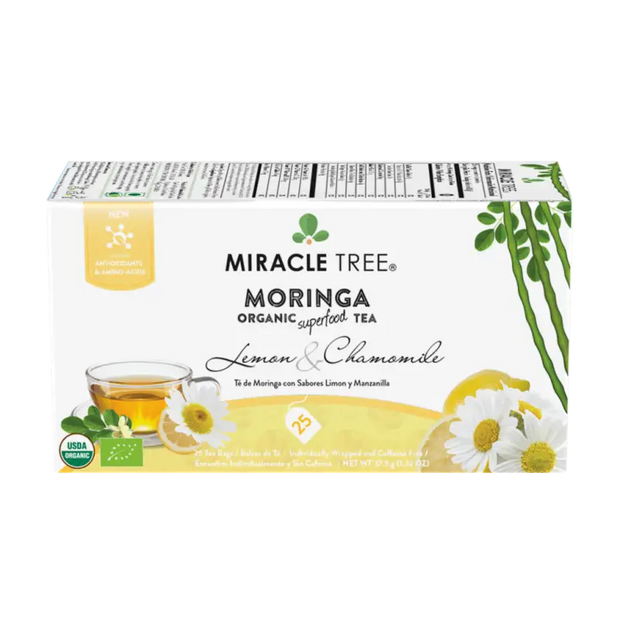 Miracle Tree's Organic Moringa Tea, Lemon & Chamomile Gold Milo