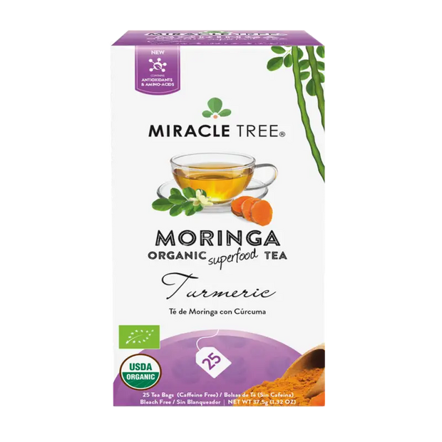Miracle Tree's Organic Moringa Tea, Turmeric Gold Milo