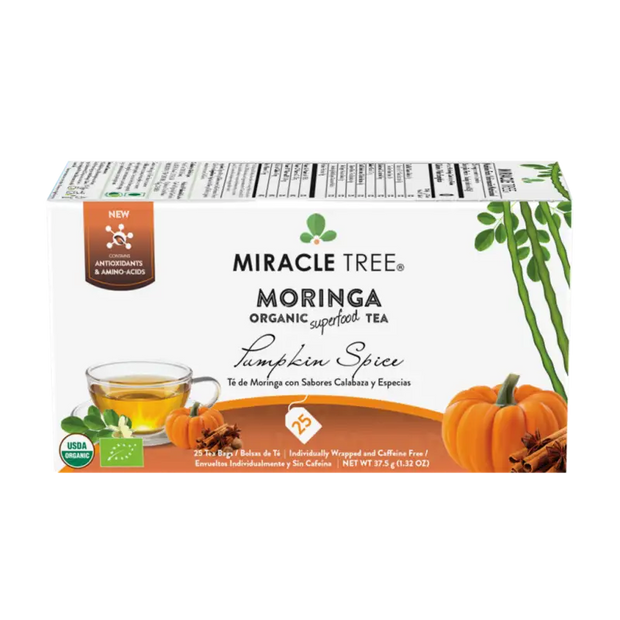 Miracle Tree's Organic Moringa Tea, Pumpkin Spice Gold Milo