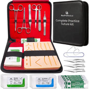 Complete Sterile Suture Practice Kit for First Aid Field Emergency and Periwinkle Eros