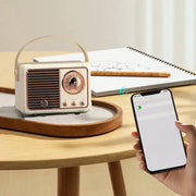 Bluetooth Compact Retro Speakers with Radio Yellow Pandora