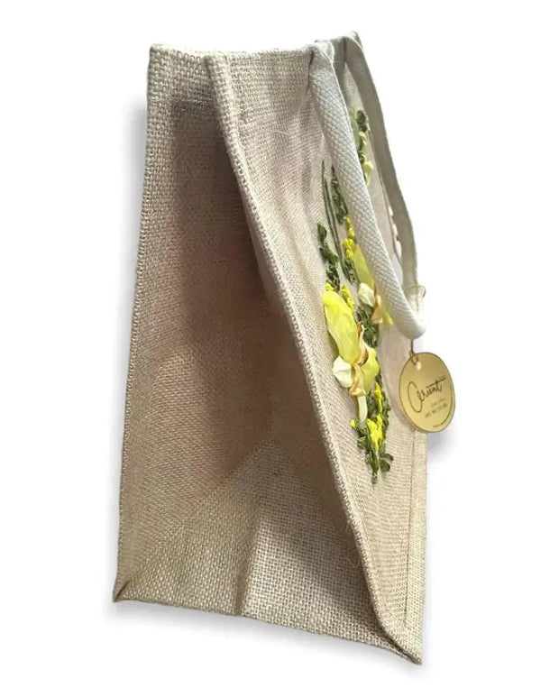 Woven Straw Tote Top Handle Bag Purse Tote Vacation Bag yellow Flower Casual Shoulder Bag Handmade for beach vacation, holiday mother day - The Rike Inc