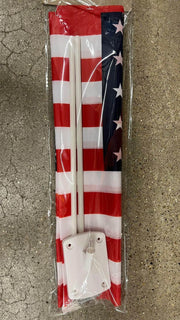 American Flag for House with Flag Pole Kit. Made in USA Flag, American Stick Flags - The Rike Inc