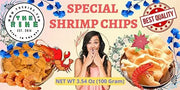 Shrimp Chips Shrimp Puffs Shrimp Snacks Banh Phong Tom Ca Mau Prawn Crackers Quick Frying for Adult and Child Vegan Snack and Cookies 200 gram, 7 oz) 200 gram, 7 oz - The Rike Inc