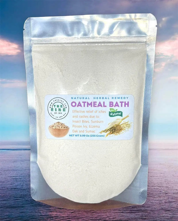 255 Gram Soothing Bath colloidal Oatmeal Powder Bath soak Organic Natural for Relief of Dry Itchy Irritated Skin Due to Poison Ivy, Oak, Sumac, Eczema, Sunburn, Rash, Insect Bites - The Rike Inc