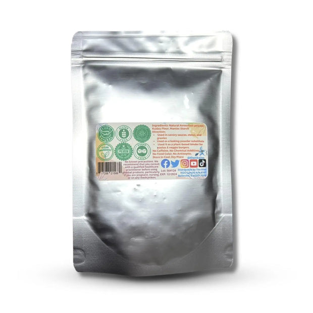 100-gram - Arrowroot Powder - Arrowroot Flour or Starch/Maranta/Kudzu/Manioc Flour | Pure Arrow Root Starch - Macrobiotics or Manioc Powder - Natural Thickener for Baking and Cooking