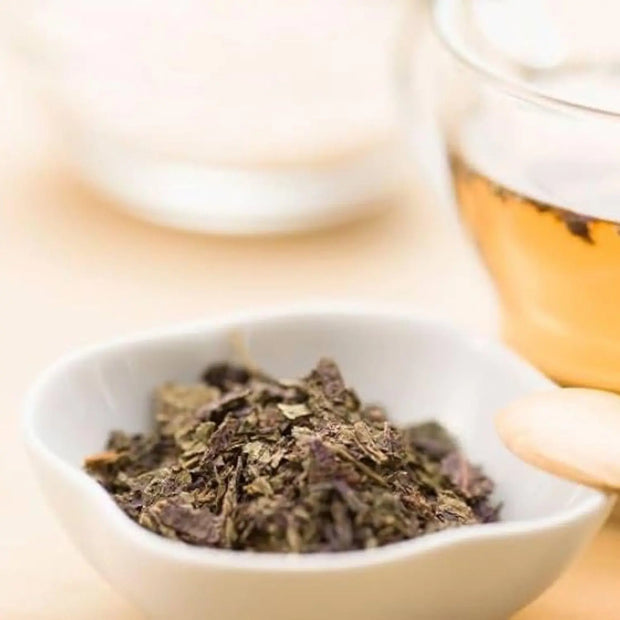 100 gram - Dried Perilla Leaf Tea | Perilla Frutescens Herbal Tea, Perilla Folium Zisuye (Zi Su Ye) Purple Perilla | Ideal for Brewing and Drinking | Shiso Leaf Beefsteak Plant Purple Mint Tea