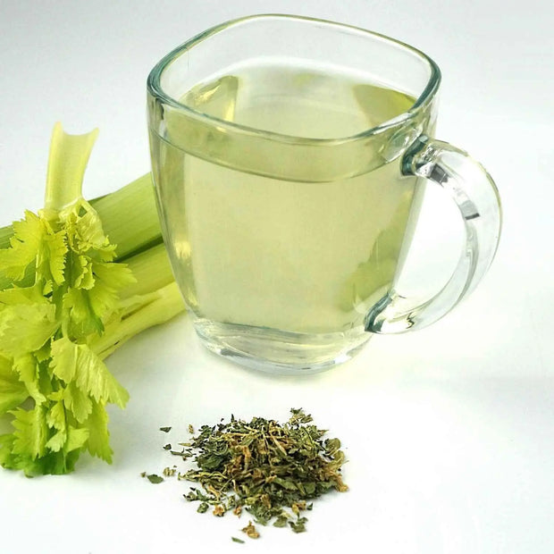 100-gram - Dried Celery Flakes Or Celery Tea Leaf (Apium Graveolens Herbal Tea) - Dehydrated Celery Leaves Tea - Dried Celery Flakes From Stalk & Leaf For Tea and dishes - The Rike