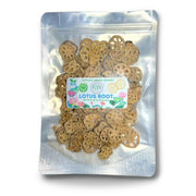 115-gram - Dried Lotus Root Slices - Sliced Lotus Root / Natural Grown Lotus - Crunchy Lotus Chips, Lotus Root Crisps | Water Lily Root Slices Lotus Rhizome Snacks | Served as a snack, main dish & dessert The Rike