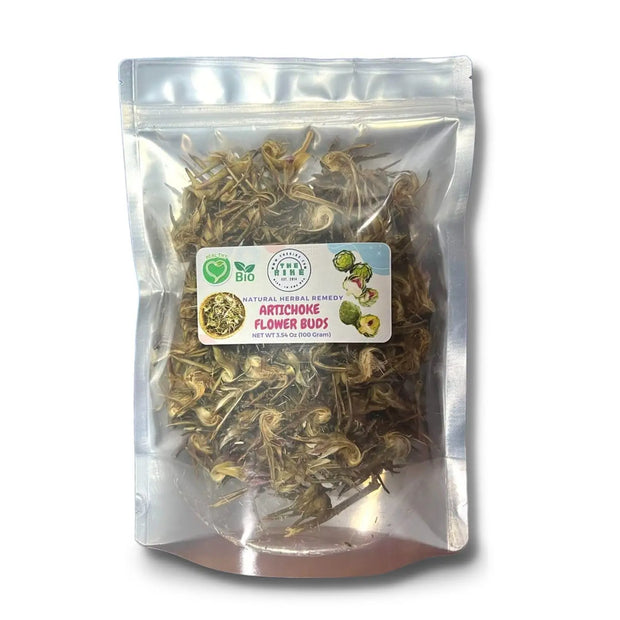 100 Gram - Dried Artichoke Flower Buds for Make Herbal Tea - French Artichoke Tea For Home Brew The Rike